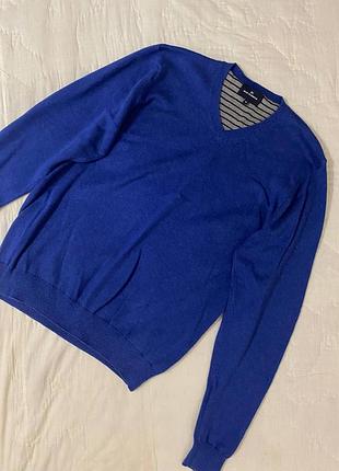 Классический синий мужской джемпер m&amp;s blue harbour (размер m)
