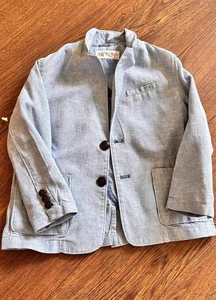 Піджак для дітей h&m блакитний, льон