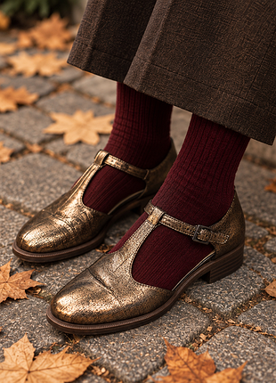 Туфлі жіночі clarks мері джейн бронзові шкіряні