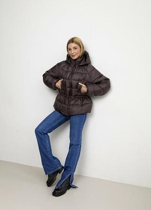 Куртка жіноча демісезонна коричнева