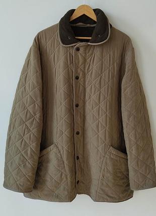 Чоловіча стьобана куртка barbour microfibre polarquilt long