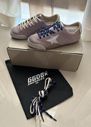 Кеди golden goose низькі замшеві сірі