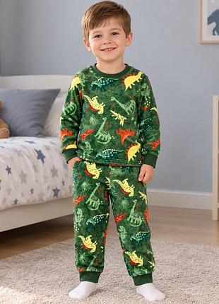 Kids fun дуже тепла флісова піжама на хлопчика 4-5 років 104-110 см піжамний комплект