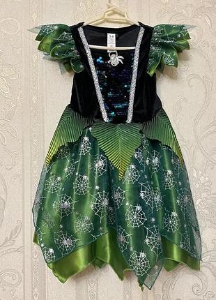Карнавальное платье george на halloween , хэллоуин.3/4 года. ведьма, паучиха, фея.