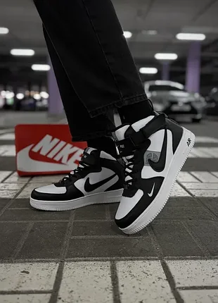 Зимові кросівки nike air force (white & black) 830-4