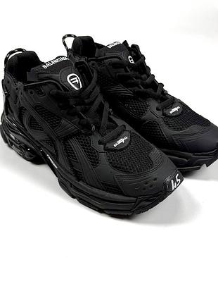 Чорні кросівки balenciaga runner matte black розмір 45 устілка 29.5 см
