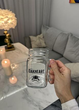 Фірмова кружка з ручкою bacardi oakheart скляний келих для рому