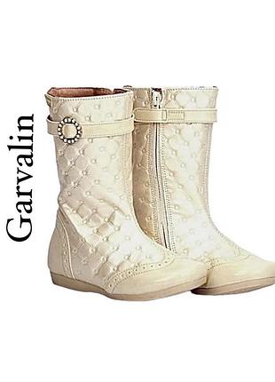 Нові з бірками демісезонні чобітки для дівчинки garvalin (131405,перламутровый беж) на 23,24,29 розмір