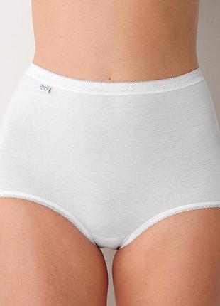 Жіночі білі бавовняні  труси трусики з високою посадкою моделі sloggi basic sloggi basic+maxi, р.eu42