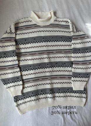 Вінтажний італійський светр american garry 3d knit / coogi style (made in italy)