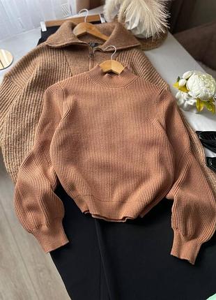 Светр кофта з об'ємними рукавами zara