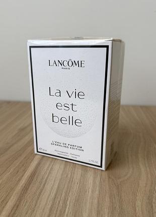 Оригінальний тестер парфумів lancome la vie est belle sparkling edition edp 50 мл новий у плівці