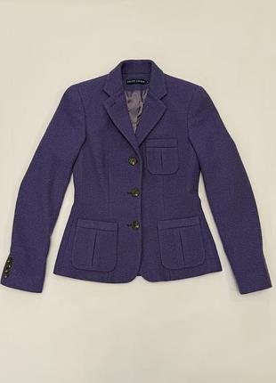 Піджак жакет ralph lauren purple wool blazer women’s size 4 made in italy