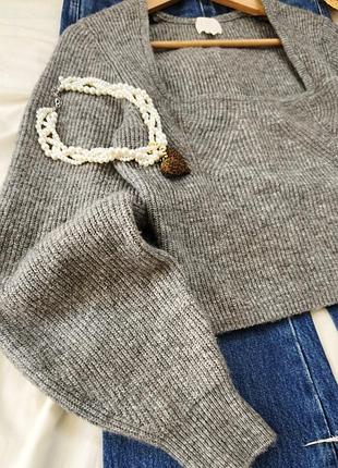 Свитер квадратным вырезом h&amp;m 4