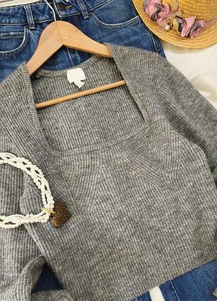 Свитер квадратным вырезом h&amp;m 6