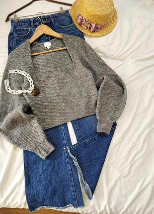 Светр з квадратним вирізом h&m