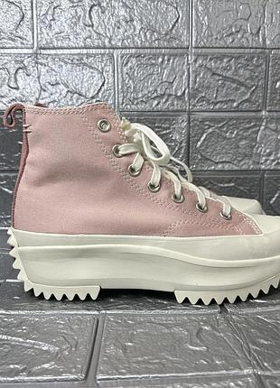 Женские кеды converse run star hike platform tri-color pale putty pink sage a08785c