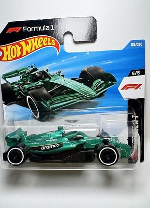 Машинка hot wheels austin martin aramco formula one team equipe 5/5 green new 2026