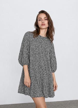 Жіноча вільна сукня з пишними рукавами h&m в ідеальному стані розмір xs-s