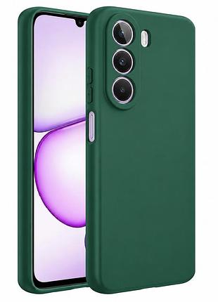 Чехол fiji full soft premium для realme c100i (rmx5377) противоударный бампер с микрофиброй dark green
