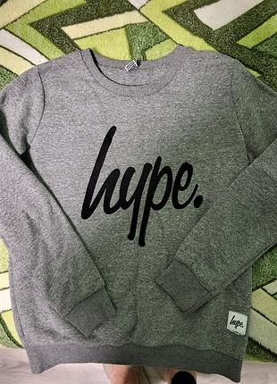 Кофта для хлопця hype сіра з написом,  на 11-12років