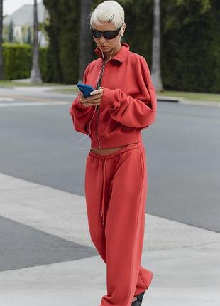 Спортивний жіночий костюм червоний zara new