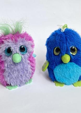 Мягкая игрушка-брелок hatchimals хэтчималс драко и пенгуала spin master, мини плюшевые подвески для рюкзака глазастики