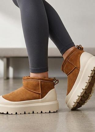 Ugg cl ultra mini weather hybrid chestnut white