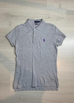 Жіноче поло ralph lauren s / ua 42–44, оригінальний стиль polo, класична бавовняна футболка з комірцем