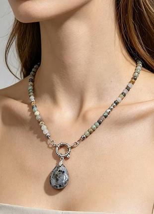 Авторське кольє "jasper and labradorite"