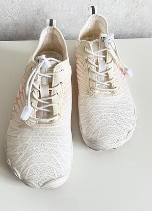 Жіночі кросівки hike footwear barefoot shoes біло-помаранчеві