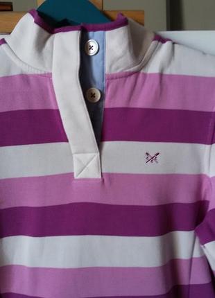 Crew clothing co -  тепленький світшот у смужку з напівзастібкою-блискавкою , s-m ( 44-46)
