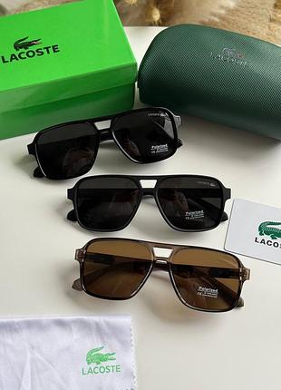 Солнцезащитные очки lacoste polarized / брендовые очки в фирменном комплекте