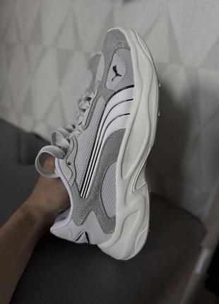 Кросівки puma біло-сірі на платформі 4