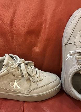 Кроссовки кожаные calvin klein jeans, р.eur43/27,5 см