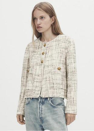 Жіночий жакет massimo dutti твідовий, розмір м