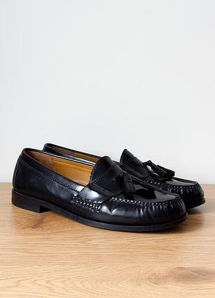 Cole haan pinch tassel чорні шкіряні лофери туфлі old money quiet luxury 43-28 cm