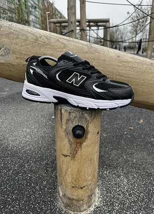 Зимові кросівки new balance 530 (чорно-білі) 56-2