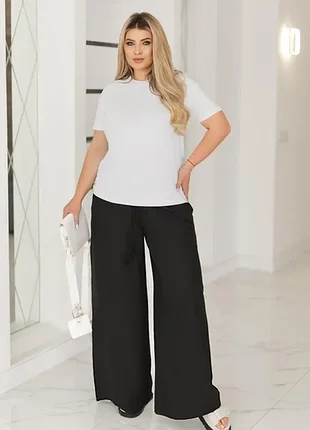 Роскошные батальные широкие брюки m&amp;s (marks &amp; spencer) палаццо.