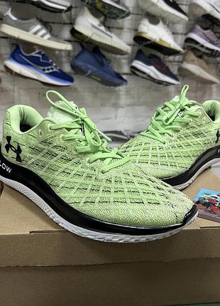 Чоловічі кросівки under armour ua flow velociti wind для бігу тренувань залу спортивні салатові сітка легкі оригінал бу 43-44 р тренувальні бігові