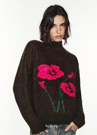 Светр жіночий коричневий zara new