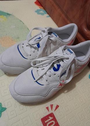Кросівки reebok classic nylon white digital pink blue