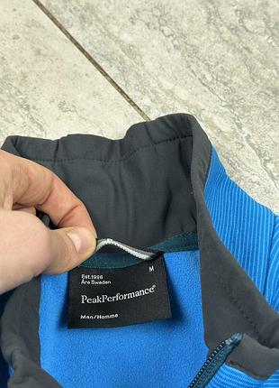 Peak performance jacket mens blue fleece full zip pockets size m кофта куртка фліс 5