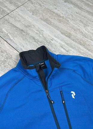 Peak performance jacket mens blue fleece full zip pockets size m кофта куртка фліс 2