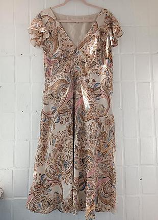 Великолепное женское платье laura ashley шелк и коттон