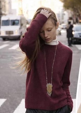Светр жіночий zara бордовий розмір s