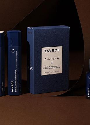 Набір для зміцнення волосся davroe christmas fortitude trio pack(fortitude shampoo 325ml, fortitude conditioner 325ml, bond building elixir 95ml)