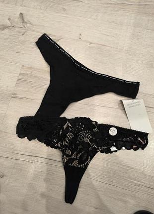 Hunkmuller кружево + primark хлопок,цена за набор xs-s