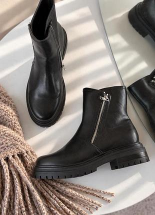 Черевики street shoes чорні 39 розмір 25,5 см екошкіра