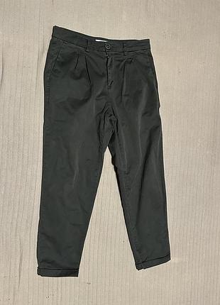 Классные эластичные брюки цвета хаки salsa jeans tapered  португалия 30/28